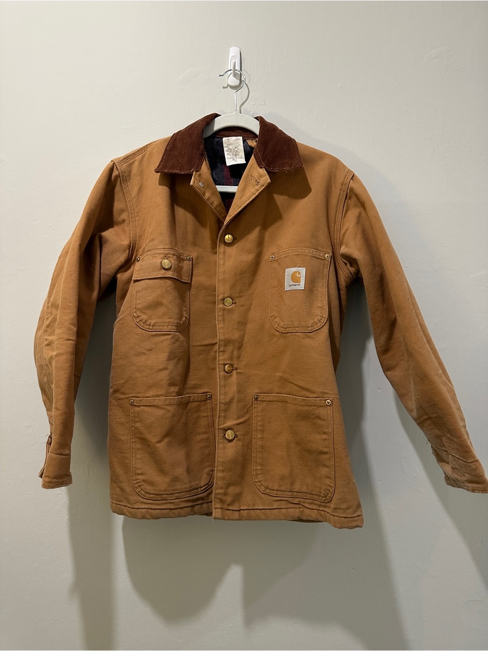 Vintage Carhartt Chore Coat with Corduroy Collar w/blanket lining - Picture 2 of 10